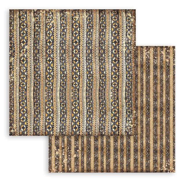 Χαρτί Scrapbooking Διπλής Όψεως Savana Ethnic Texture 30.5x30.5cm  Stamperia