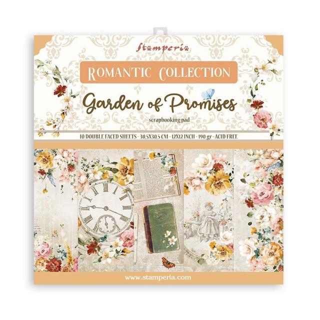 Σετ 10 Χαρτιά Scrapbooking Garden Of Promises  31x31x0.6cm 190gr Stamperia