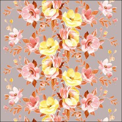 Χαρτοπετσέτα για Decoupage Λουλούδια Κίτρινα Ροζ - 1 τεμ.