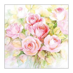 Χαρτοπετσέτα για Decoupage Watercolour Roses  33x33cm - 1 τεμ.