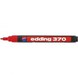 Ανεξίτηλος Μαρκαδόρος Edding 370 - 1mm  - Κόκκινο