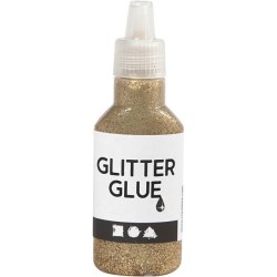Glitter glue gold 25ml