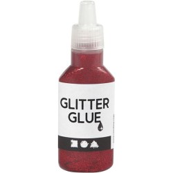 Glitter glue red 25ml 