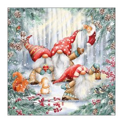 Χαρτοπετσέτα Χριστουγεννιάτικη Gnomes Snowy Forest - 1 τεμ.