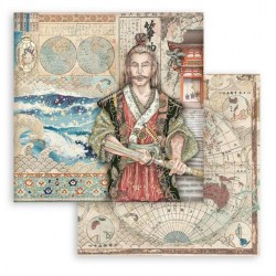 Χαρτί Scrapbooking Διπλής Όψεως Sir Vagabond in Japan samurai 30.5x30.5cm  Stamperia