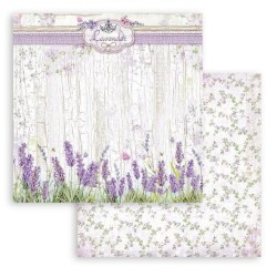 Χαρτί Scrapbooking Διπλής Όψεως Provence Lavender 30.5x30.5cm  Stamperia