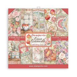 Σετ 10 Χαρτιά Scrapbooking Casa Granada 31x31x0.6cm 190gr Stamperia