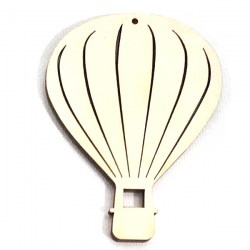 Ξύλινο διακοσμητικο Αερόστατο 80x58mm