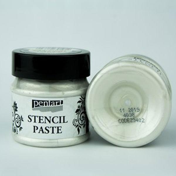 Stencil Paste Pearl Pentart 50ml - Ice Flower