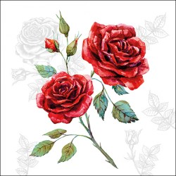 Χαρτοπετσέτα για Decoupage Κόκκινα Τριαντάφυλλα - 1 τεμ.