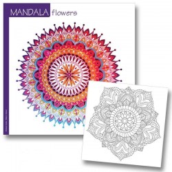 Μπλοκ Mandala flowers 23x23cm 120gr 36 φύλλα