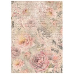 Ριζόχαρτο Shabby Rose Roses Pattern A4 Stamperia