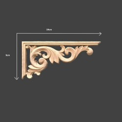 Ξυλόγλυπτο από μασίφ ξύλο Γωνία 19x9x1cm σετ 2 τεμ.