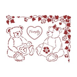 Stencil Daydream bears 20x15cm - Stamperia