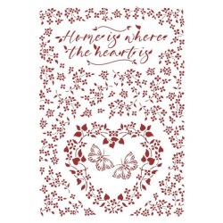 Stencil Provence Home is where the heart is 29.7x21cm - Stamperia