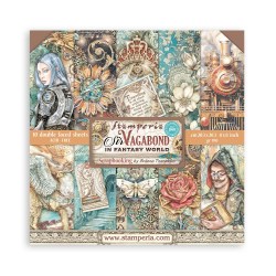 Σετ 10 Χαρτιά Scrapbooking Sir Vagabond in Fantast World 20.3x20.3x0.6cm  170gr Stamperia