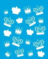 Stencil 21x17cm Crowns