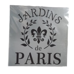 Stencil Jardins de paris 30x30cm