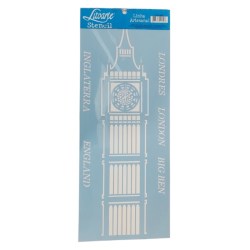 Stencil big ben 40x17cm