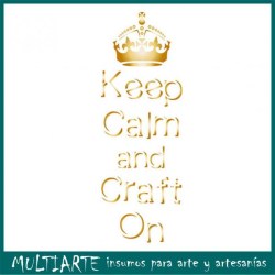 Stencil 28.6x8.4cm Keep Calm and Craft on