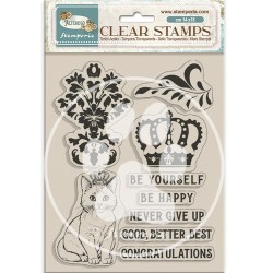 Acrylic Stamp 18x14cm Alterego Cat and Crown Stamperia