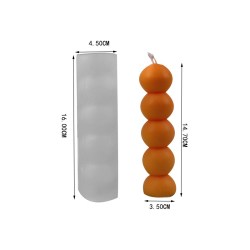 Καλούπι σιλικόνης για δημιουργία κεριού 4.5x4.5x16cm