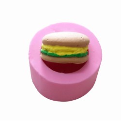 Καλούπι σιλικόνης 3d mini hamburger 6.1x3.1cm