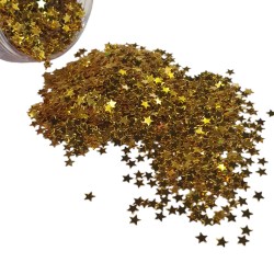 Νιφάδες Glitter Αστεράκια 15gr Χρυσά