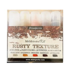 Rusty Texture paints (εφέ σκουριάς) 5 σε 1 5x20ml - Stamperia