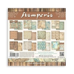 Σετ 10 Χαρτιά Scrapbooking Background Selections Alterego 20.3x20.3x0.6cm  170gr Stamperia