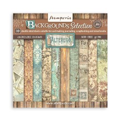 Σετ 10 Χαρτιά Scrapbooking Background Selections Alterego 20.3x20.3x0.6cm  170gr Stamperia