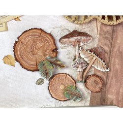 Καλούπι Σιλικόνης Golden Harmony wood and mushrooms  A5 - Stamperia