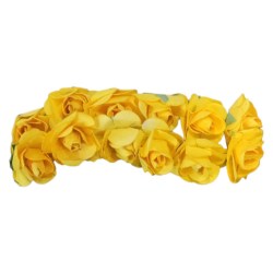 Λουλουδάκια Χάρτινα 8cm σετ 12τεμ. Κίτρινο χρώμα