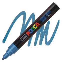 Μαρκαδόρος για όλες τις επιφάνειες Uni Paint POSCA 1.8-2.5mm - Μεταλλικό Μπλε