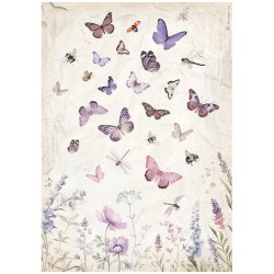 Ριζόχαρτο Lavender Butterfly A4 Stamperia