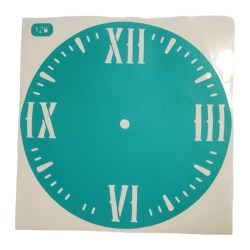 Αυτοκόλλητο Stencil Artistic Design Clock with Big Latin Numbers with Lines 20x20cm