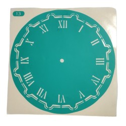 Αυτοκόλλητο Stencil Artistic Design Clock Latin Numbers with Lines 30x30cm