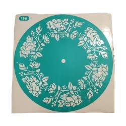 Αυτοκόλλητο Stencil Artistic Design Clock with Roses 30x30cm