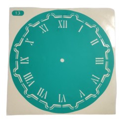 Αυτοκόλλητο Stencil Artistic Design Clock Latin Numbers with Lines 20x20cm