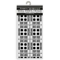 Mix Media Stencil Christmas Fabric Pattern 25x12cm - Stamperia