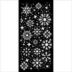 Mix Media Stencil Christmas Snowflakes 25x12cm - Stamperia