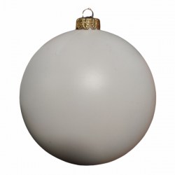 Μπάλα πλαστική λευκή για διακόσμηση 12cm